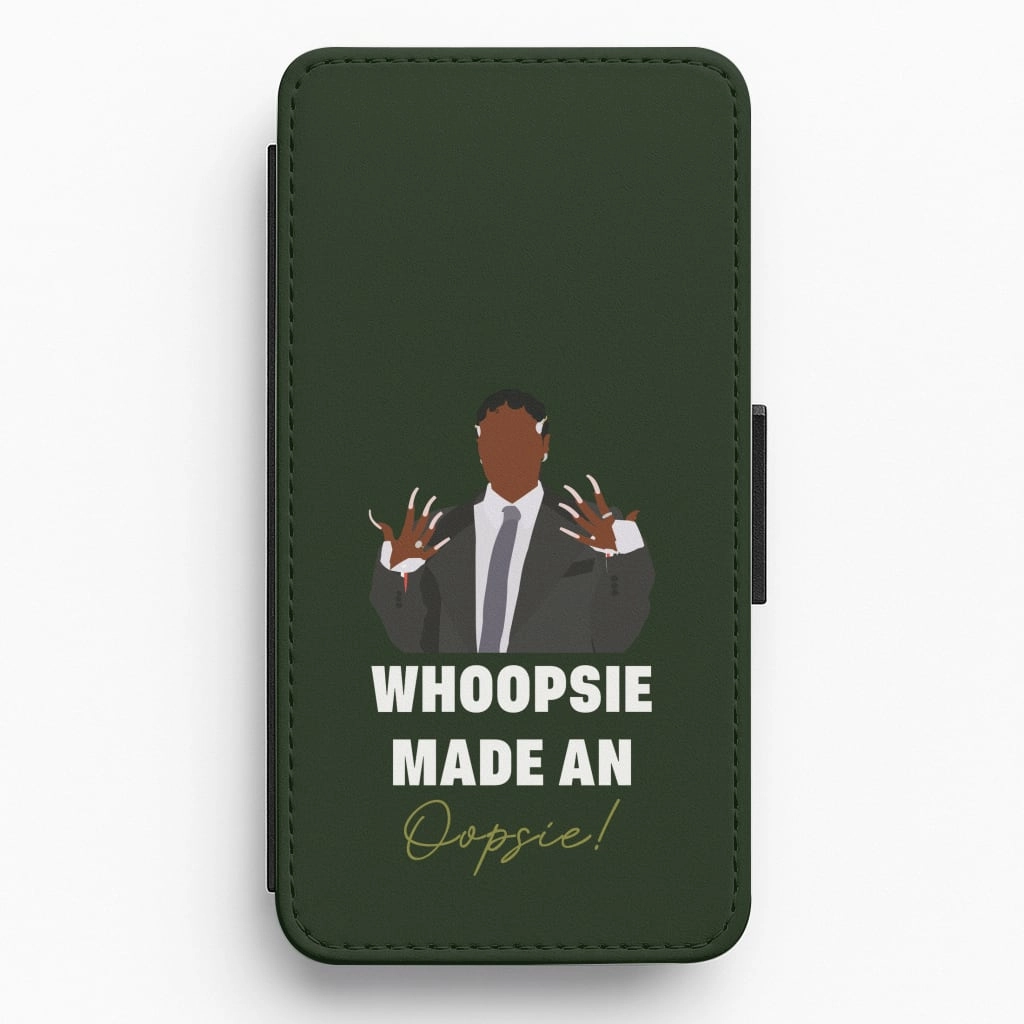 Modern Texture Whoopsie Made An Oopsie Flip / Wallet Phone Case