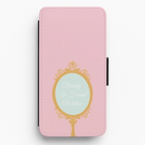 Beauty Is Found Within Mirror Flip / Wallet Phone Case Comfort Finish