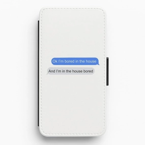 Ok I'm Bored In The House - TikTok Flip / Wallet Phone Case Colorful Pattern