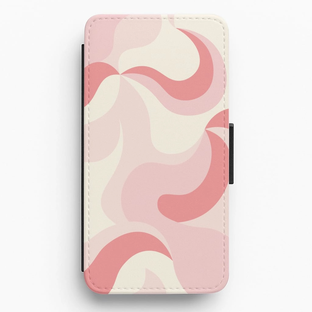 Tactile Feel Pastel Pinks Abstract Pattern Flip / Wallet Phone Case