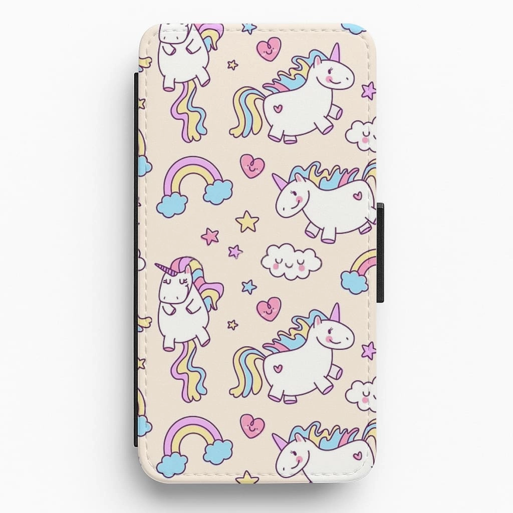 Personal Style Cute Unicorn Pattern Flip / Wallet Phone Case