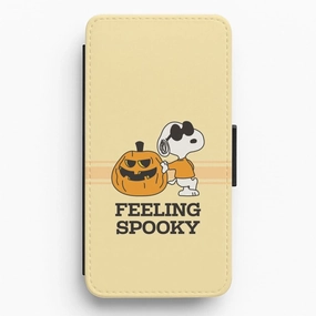 Scratch Barrier Feeling Spooky Cartoon Beagle Flip / Wallet Phone Case
