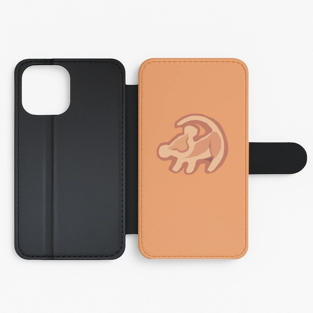 Impact shield Soft Layer Texture Baby Simba Icon Flip / Wallet Phone Case