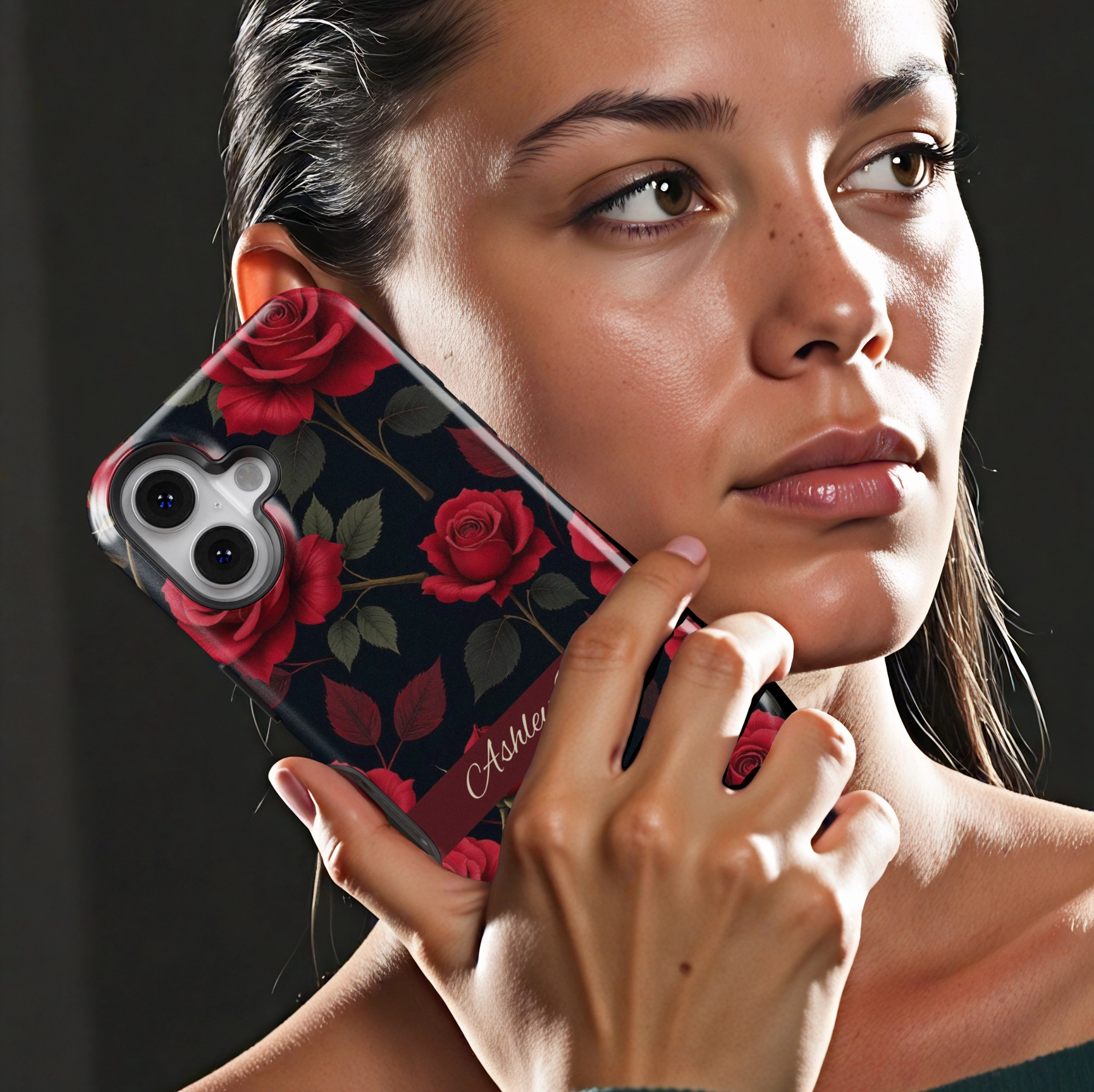 Modern Surface Design Hybrid Pattern Texture Midnight Rose