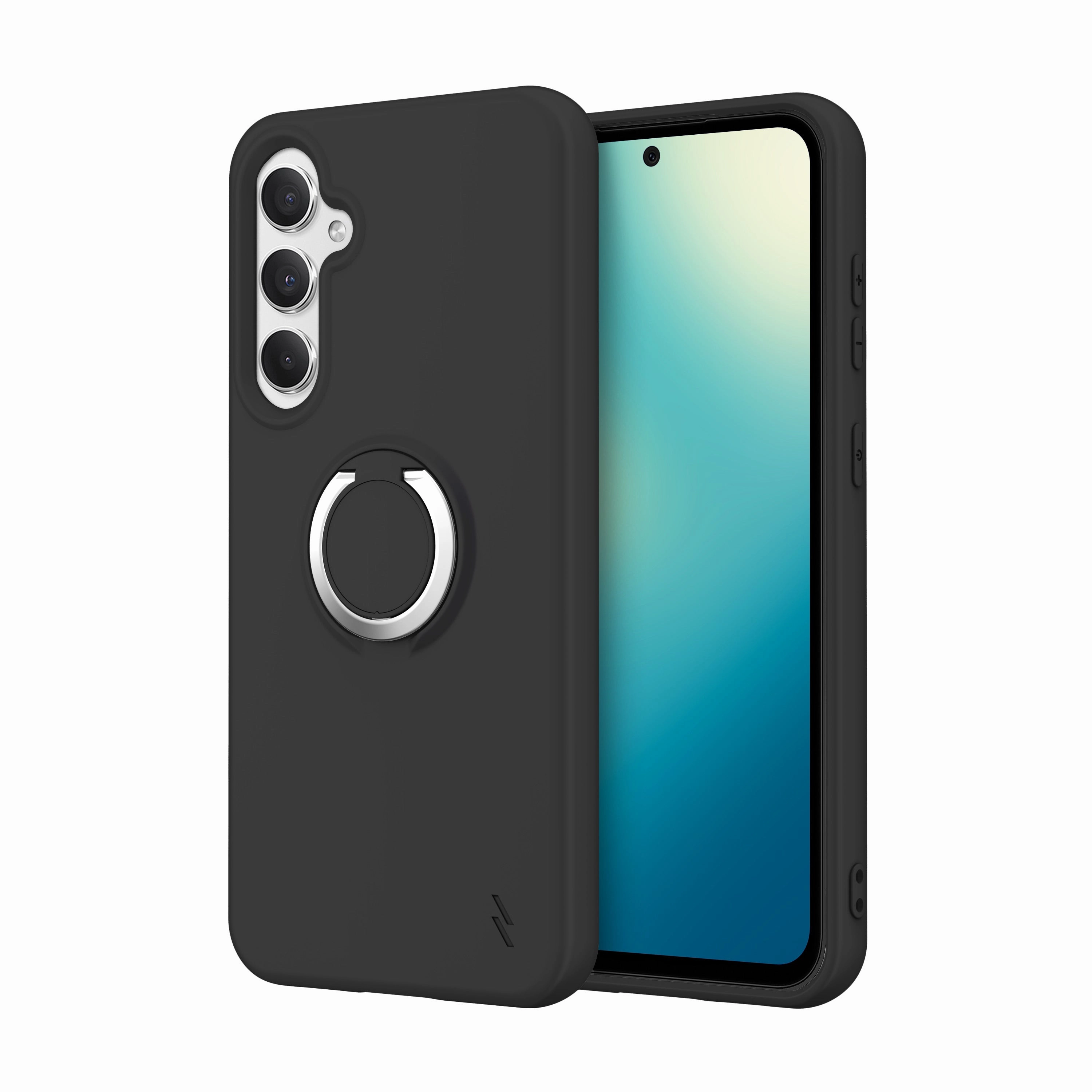 Refined Edge Minimal Texture ZIZO REVOLVE Series Galaxy S24 Case - Magnetic Black