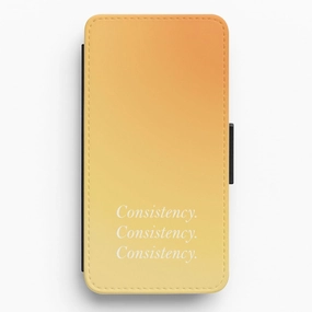 Consistency Yellow Flip / Wallet Phone Case Protective Build