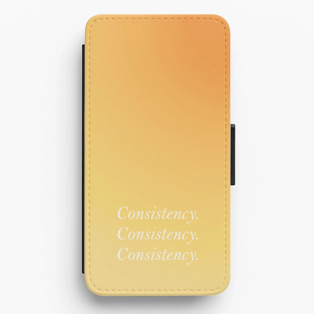 Consistency Yellow Flip / Wallet Phone Case Protective Build