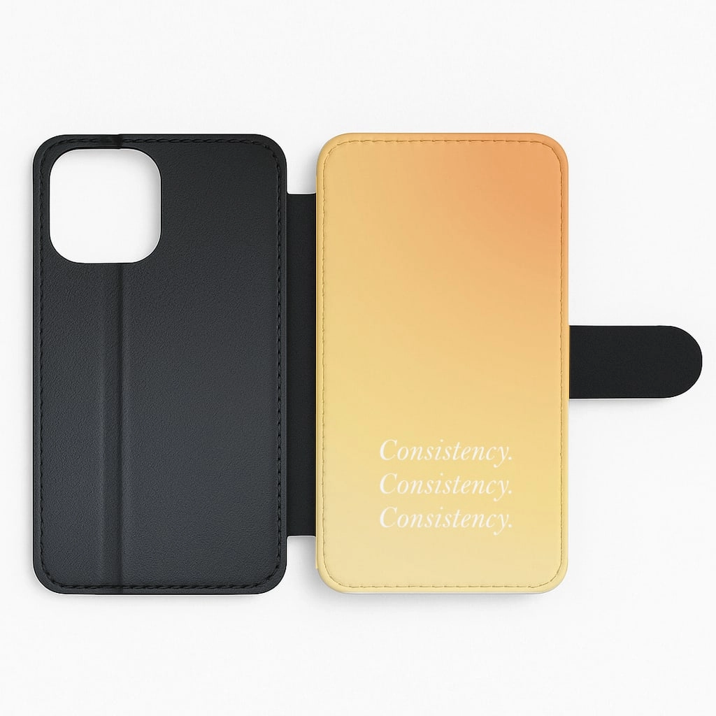 Minimal Surface Layer Consistency Yellow Flip / Wallet Phone Case
