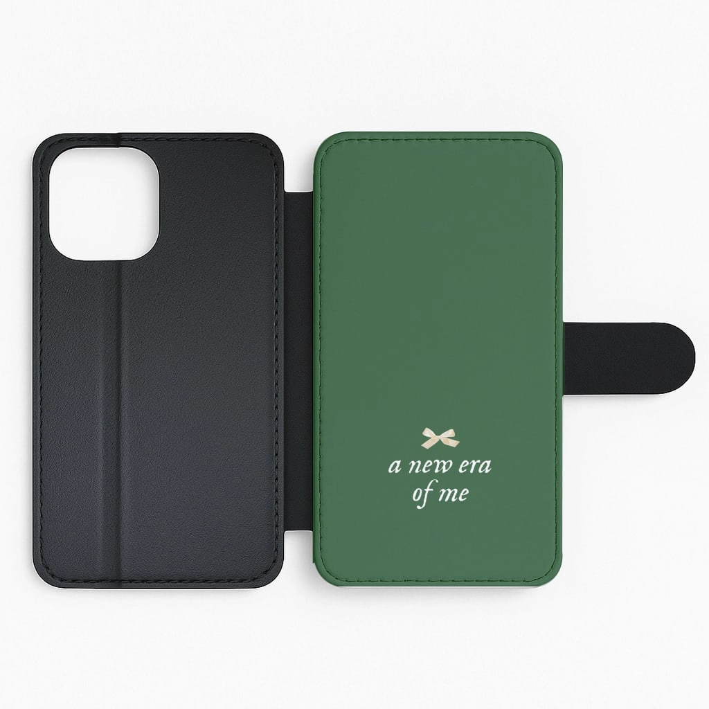 Matte Finish Coquette A New Era Of Me Green Flip / Wallet Phone Case
