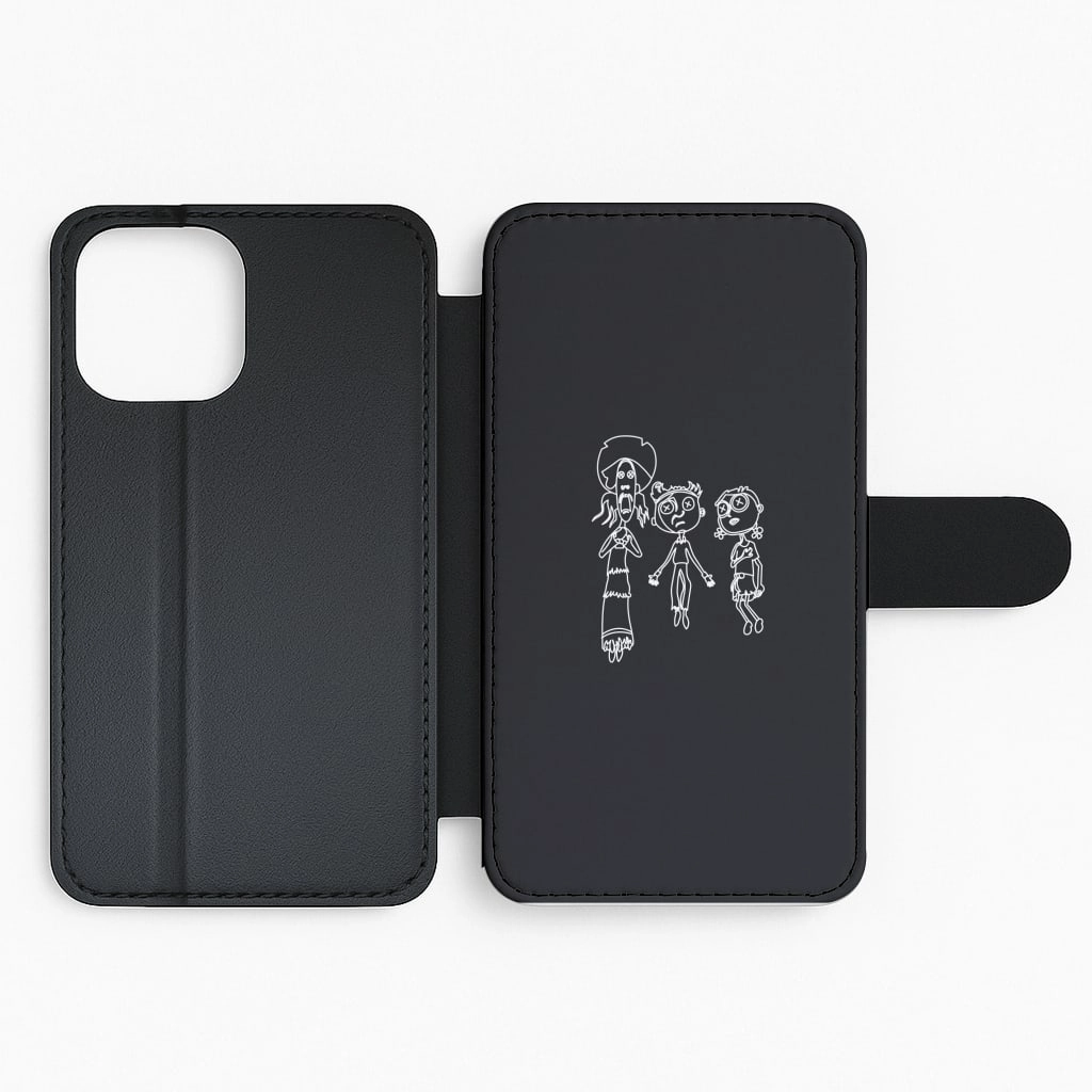 High End Look Cor Outline Flip / Wallet Phone Case