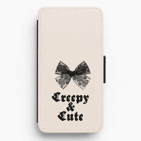 Elegant Edge Creepy And Cute Coquette Flip / Wallet Phone Case