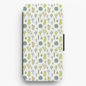 Student Friendly Rugged Design Cactus Pattern Flip / Wallet Phone Case