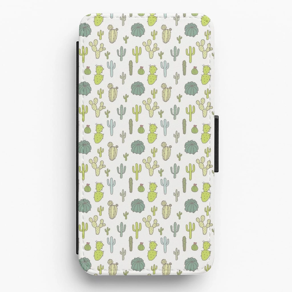 Student Friendly Rugged Design Cactus Pattern Flip / Wallet Phone Case