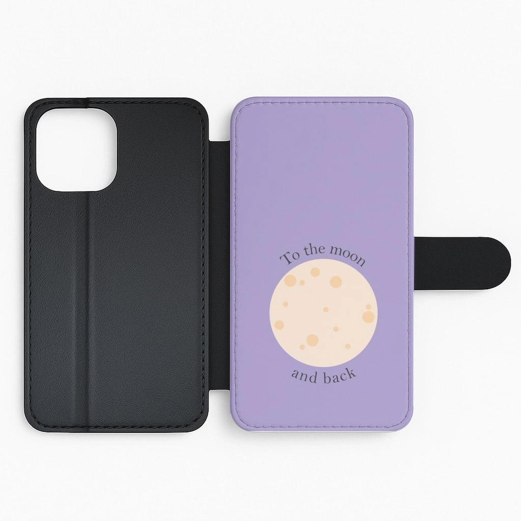 Strong Corners High strength To The Moon And Back Flip / Wallet Phone Case