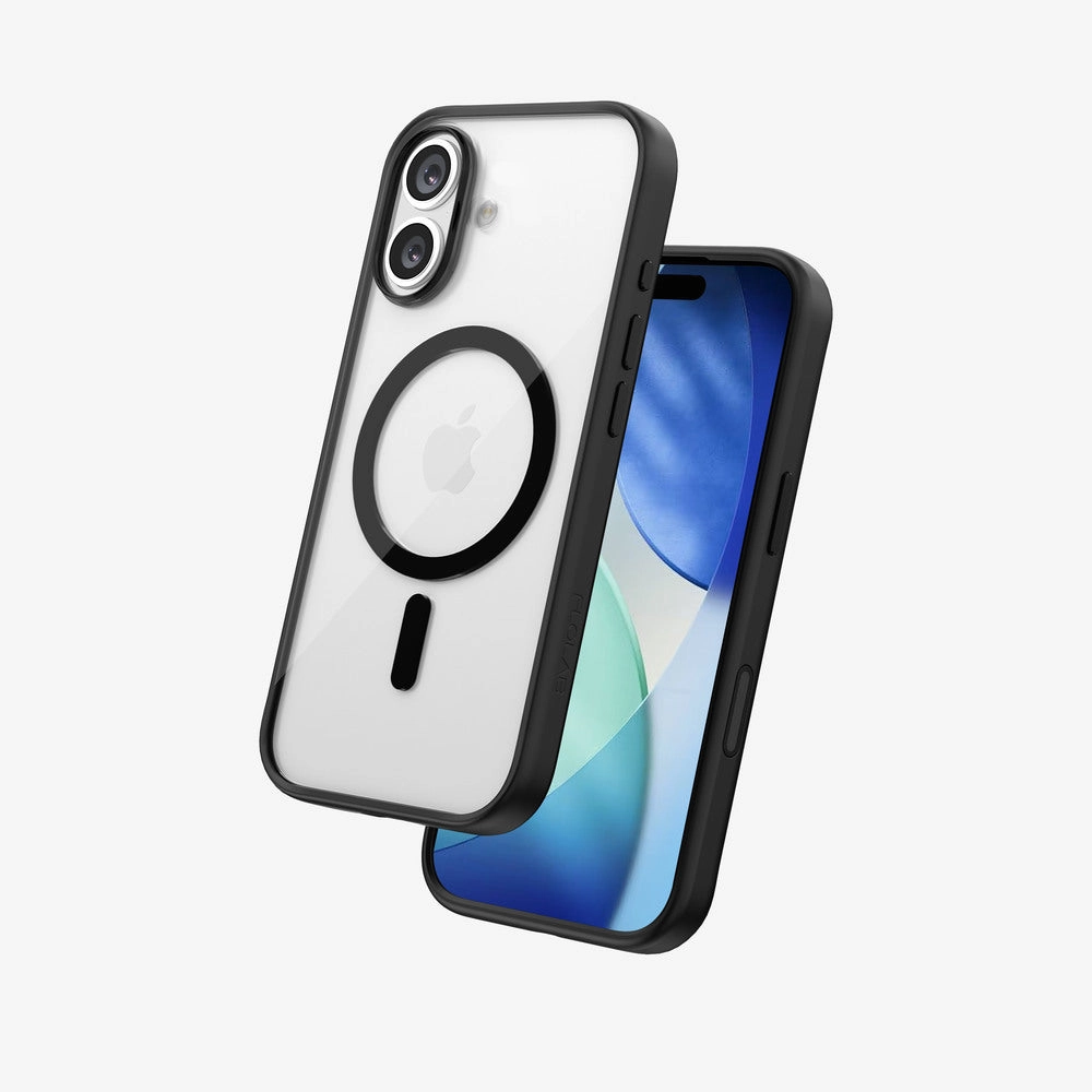 Ultra Smooth FLOLAB Surtect Tri-Fusion MagSafe Compatible Case  iPhone 17 Series (Black Clear)