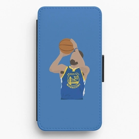 Curry - Basketball Flip / Wallet Phone Case Wear resistant Soft Edge Texture