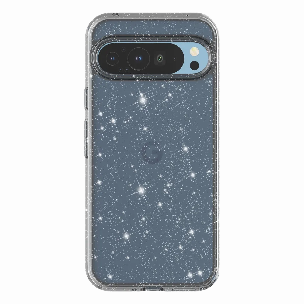 Clear Glitter Pixel 9 Case Creative Artwork