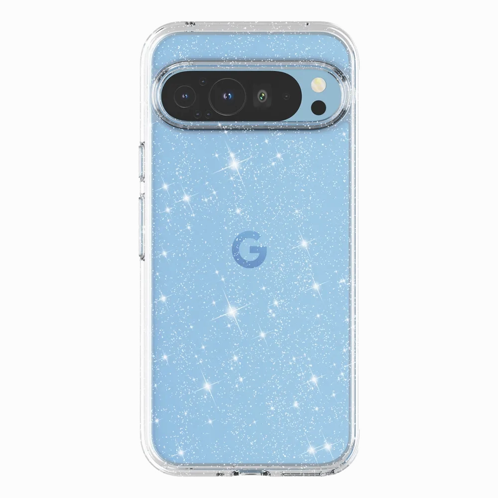 Minimal Protection Clear Glitter Pixel 9 Case