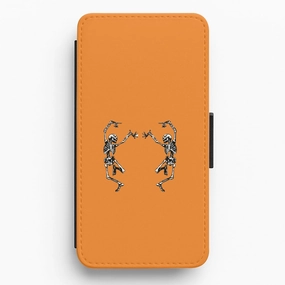 Enhanced Durability Dancing Skeletons - Halloween Flip / Wallet Phone Case