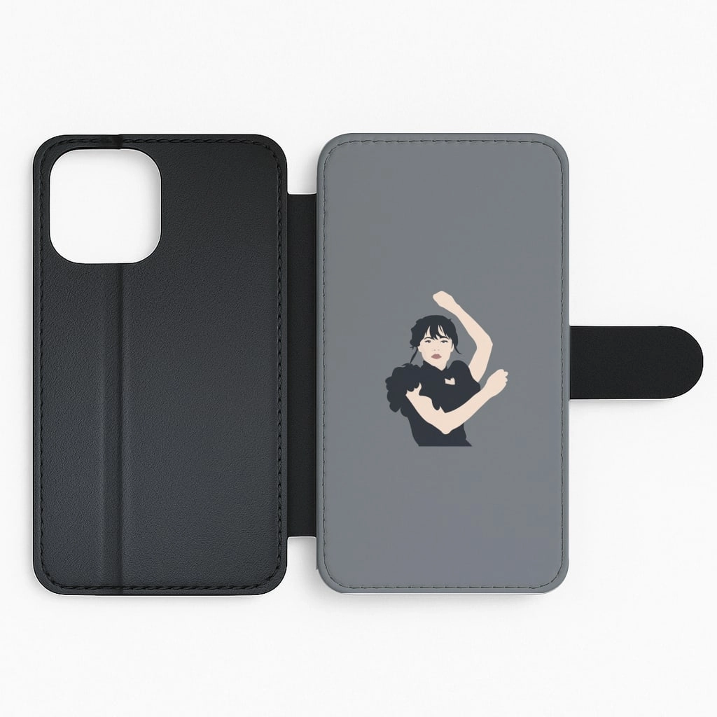 Smooth Finish Touch Dancing Wednesday Flip / Wallet Phone Case