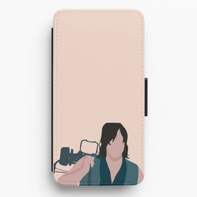Everyday Comfort Comfort Edge Layer Daryl And His Crossbow - TWD Flip / Wallet Phone Case