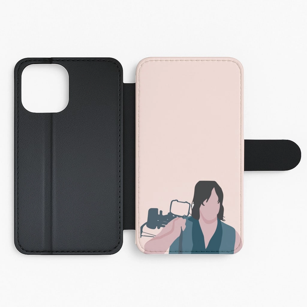 Durable Shape Handheld device Daryl And His Crossbow - TWD Flip / Wallet Phone Case