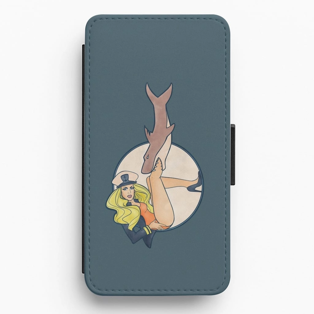 Durable Edge Texture Shock Layer Death Becomes Katya - Drag Queen's Drag Race Flip Wallet Phone Case