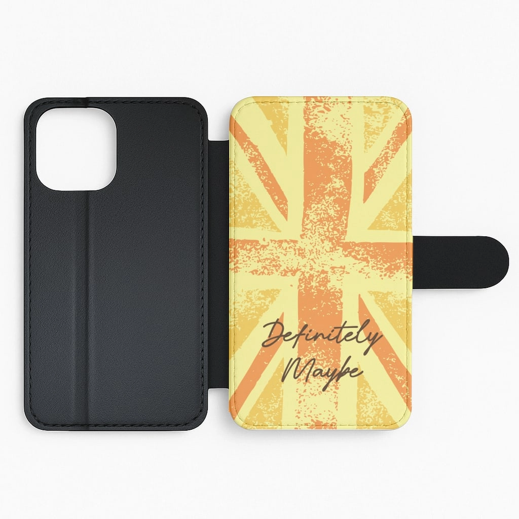 Definitely Maybe Flip / Wallet Phone Case Tactile Buttons Luxury Texture