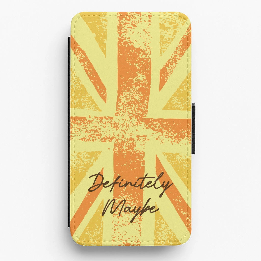 Sleek Detail Fashion Accent Definitely Maybe Flip / Wallet Phone Case