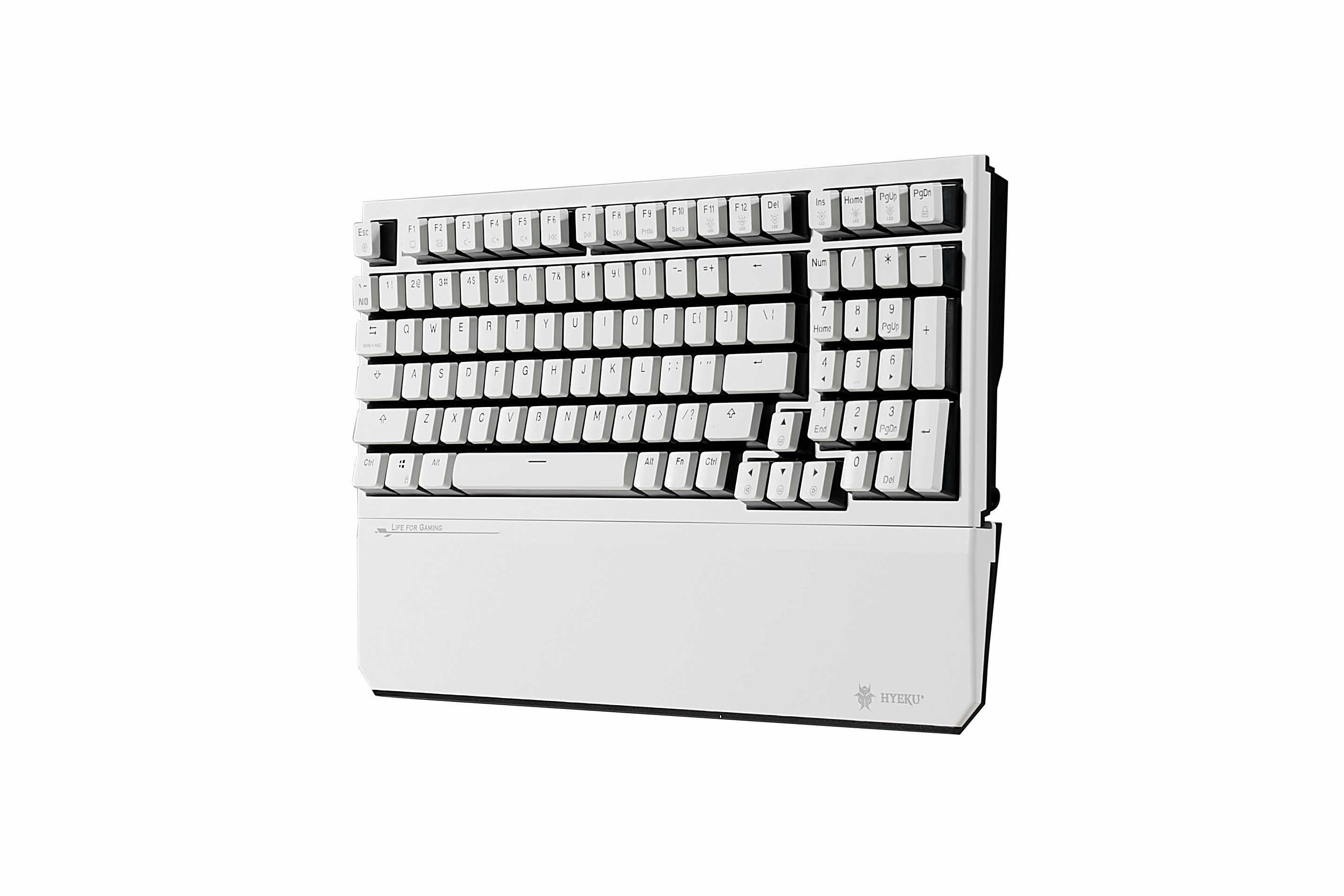 PBT Keycaps Desk Setup Hexgears PowerBlade X4 99 Keys Mechanical Keyboard - Wired/2.4G Gaming Keyboard - Magnetic Wrist Rest | HYEKU