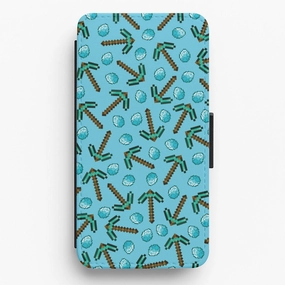 Elegant Surface Diamond Axe Pattern Flip / Wallet Phone Case