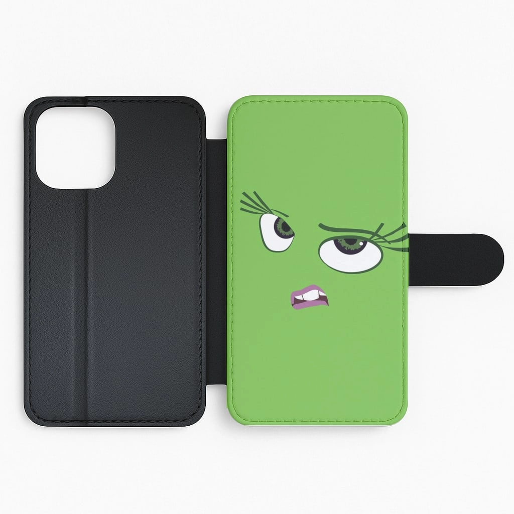 Disgust - Inside Out Flip / Wallet Phone Case Fashion Texture Sleek Appearance