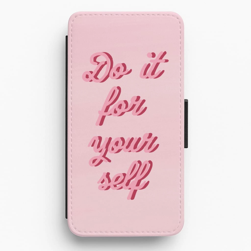 Color Accent Do It For Your Self - Sassy Quotes Flip / Wallet Phone Case