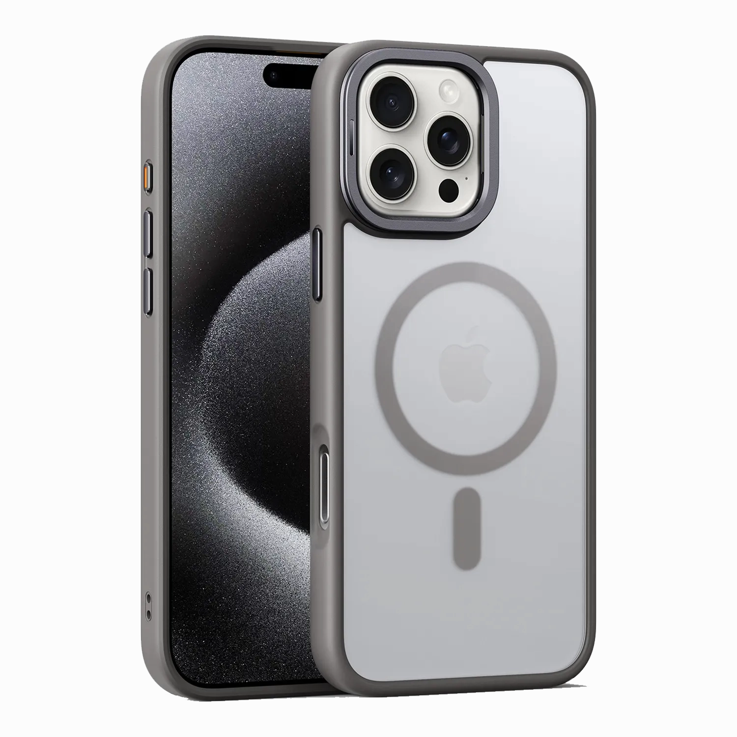 iPhone 16 Pro Bumper Case with Stand Elegant Texture