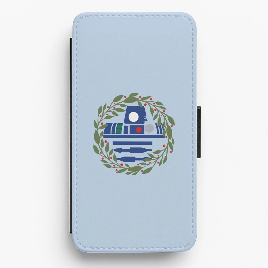 R2D2 Christmas Wreath Flip / Wallet Phone Case Matte Protection