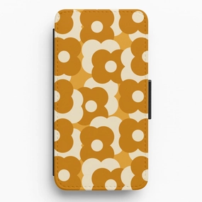 Retro Flower Pattern Flip / Wallet Phone Case Rugged Design Style