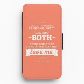 Everyday Accessory Color Gradient Dunder Mifflin The Office - Michael Scott Feared or Loved Flip Wallet Phone Case