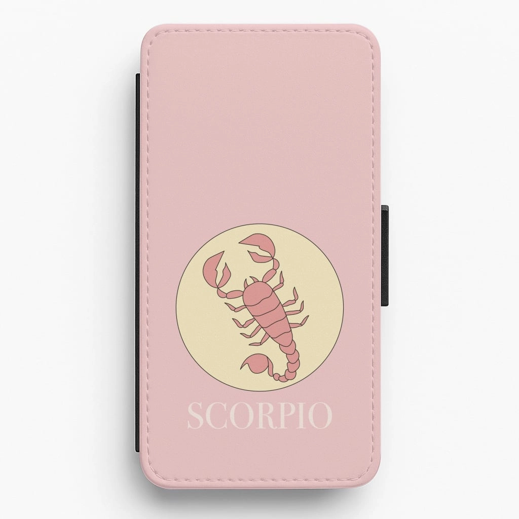 Scorpio - Tarot Cards Flip / Wallet Phone Case Scratchproof Surface Smooth Pattern Design