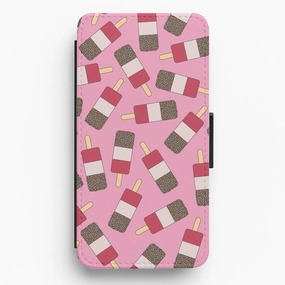 Smooth Grip Fab - Ice Cream Patterns Flip / Wallet Phone Case