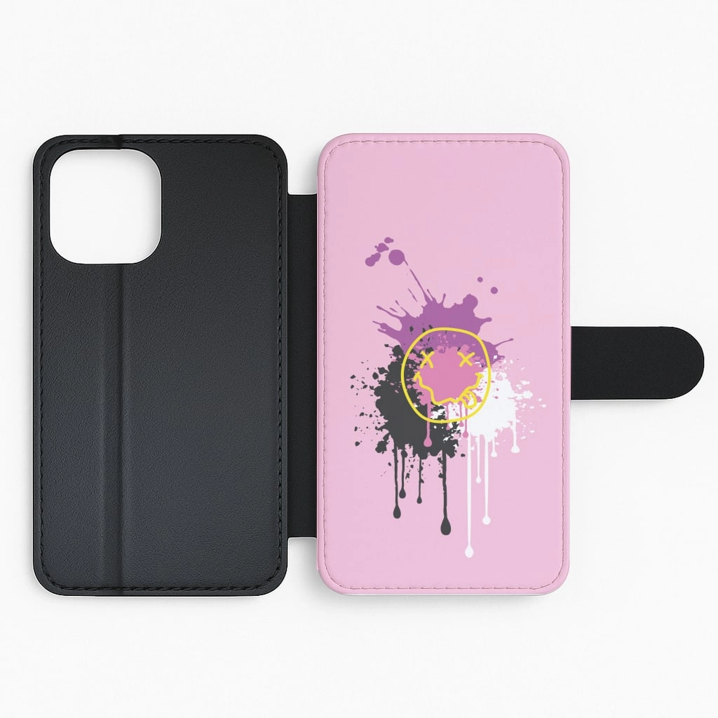 Urban Design Pink Graffiti - Skate Aesthetic  Flip / Wallet Phone Case
