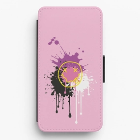 Pink Graffiti - Skate Aesthetic  Flip / Wallet Phone Case Modern Layer