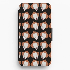 Clown Pattern Flip / Wallet Phone Case Protective Layering