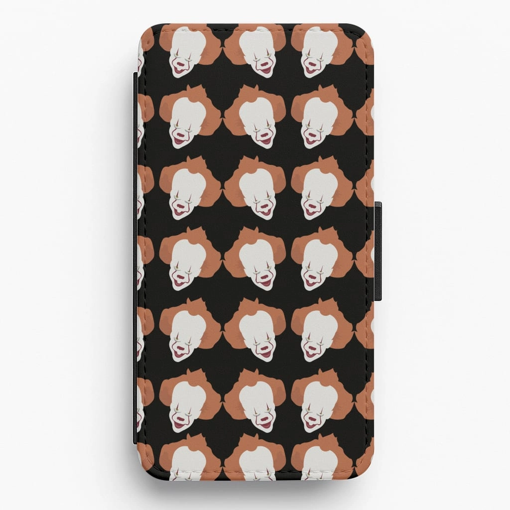 Clown Pattern Flip / Wallet Phone Case Protective Layering