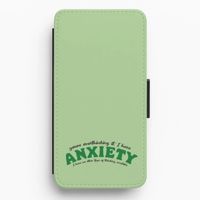 Pocket Size Minimal Build Texture You're Overthinking It Flip / Wallet Phone Case