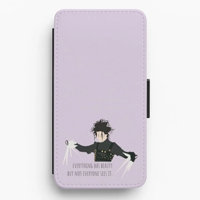 Gloss Surface Layer Protective Layering Everything Has Beauty - Scissorhands Flip / Wallet Phone Case