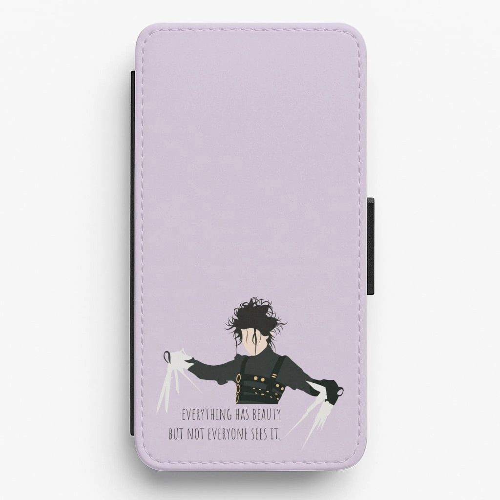 Gloss Surface Layer Protective Layering Everything Has Beauty - Scissorhands Flip / Wallet Phone Case