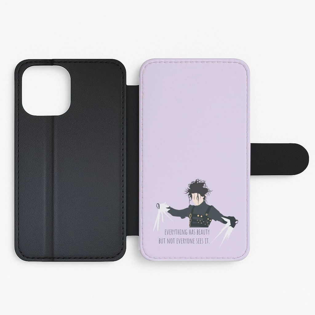 Everything Has Beauty - Scissorhands Flip / Wallet Phone Case High gloss
