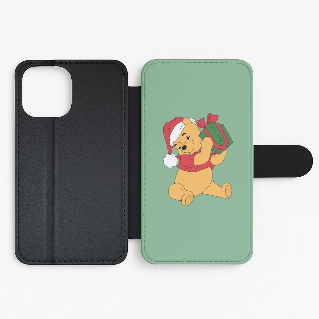 Luxury Shine Winnie Christmas Flip / Wallet Phone Case