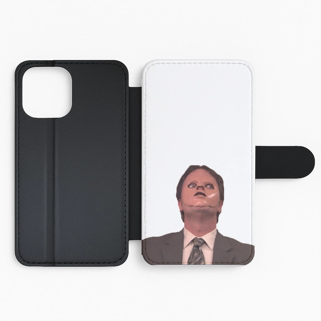 Casual Texture Magnetic Mount Dwight And The Dummy Flip Wallet Phone Case