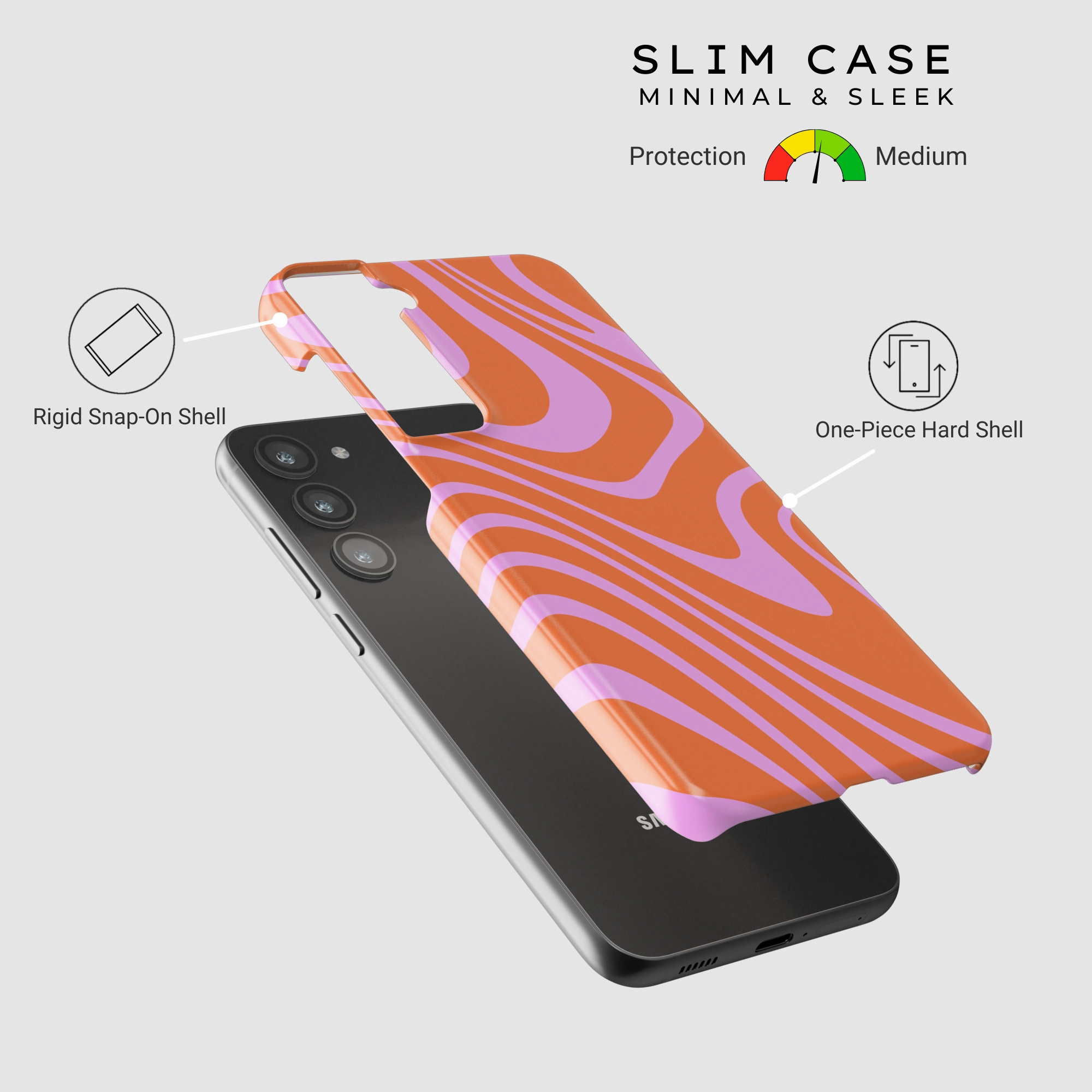 Sunset Twist Durable Pattern Compact Shell